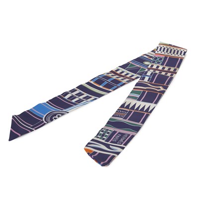 Lot 436 - Hermes, a Volts Et Pirouettes silk Twilly scarf.