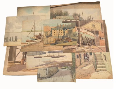 Lot 331 - Original maritime watercolours, c.1940, many...
