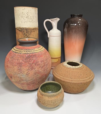 Lot 108 - A collection of studio pottery including Terry...