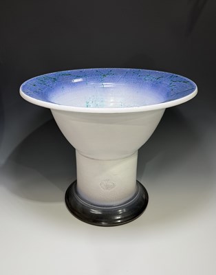Lot 131 - A Scandinavian flared ceramic bowl or vase on...