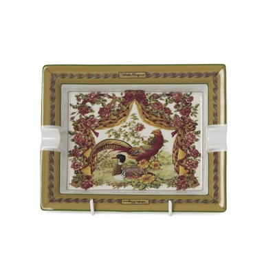 Lot 515 - Salvatore Ferragamo, a porcelain ashtray.