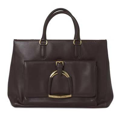 Lot 513 - Ralph Lauren, a brown leather Stirrup handbag.