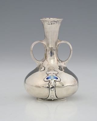 Lot 59 - An Edwardian silver and enamel Art Nouveau...