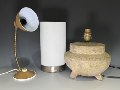Lot 225 - Three lamps, including a vintage Italian desk...