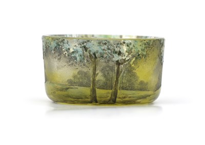 Lot 430 - Daum, Nancy, an enamelled cameo glass salt...
