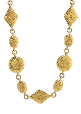 Lot 350 - Chanel, a vintage gold-plated necklace.