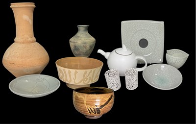 Lot 46 - A collection of studio pottery: Clive Bowen...