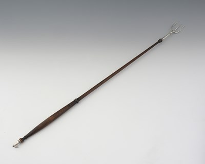 Lot 310 - A George III silver-mounted toasting fork, the...