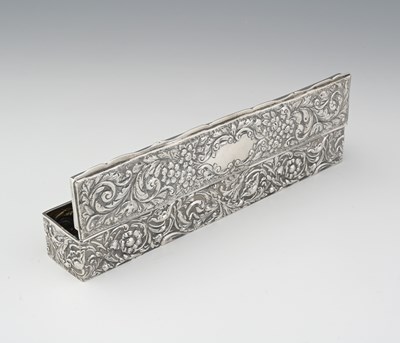 Lot 134 - An Edwardian silver cylindrical box, possibly...