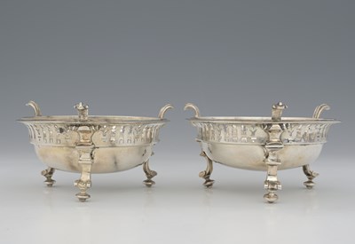 Lot 340 - A pair of Edwardian silver bonbon dishes, each...