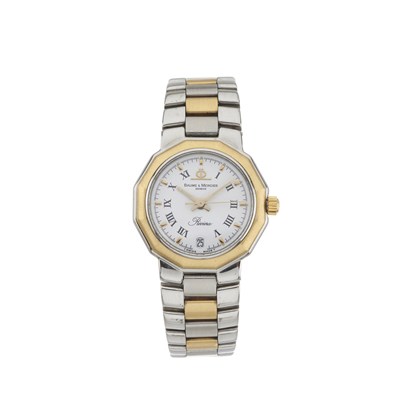 Lot 220 - Baume & Mercier, a bi-metal Riviera bracelet watch
