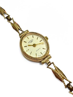 Lot 435 - Rotary, a 9ct gold bracelet watch