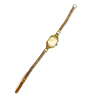 Lot 434 - A 9ct gold bracelet watch