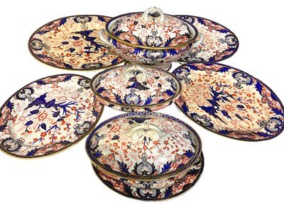 Lot 10A - A 19th-century Royal Crown Derby part dinner...