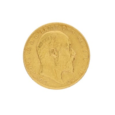 Lot 20 - Edward VII, a gold full sovereign coin, dated 1904