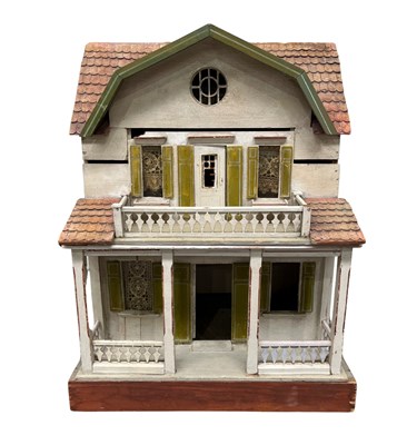 Lot 507 - A green and white painted plywood 20th century...