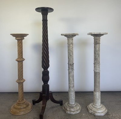 Lot 744 - A pair of marble or similar hardstone columns...