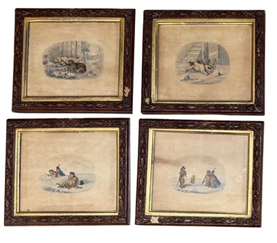 Lot 293 - Four didactic anthropomorphic pencil and...