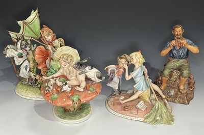 Lot 159 - Tiziano for Capodimonte, three figure groups: '...