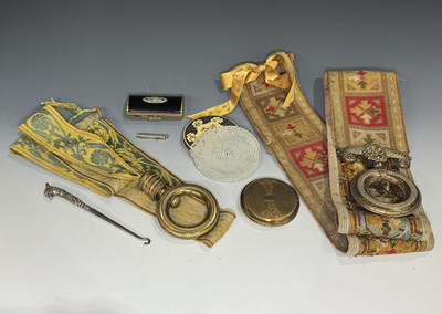 Lot 242 - An hallmarked silver handled button hook,...