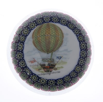 Lot 394 - A Murano hot air balloon glass paperweight,...