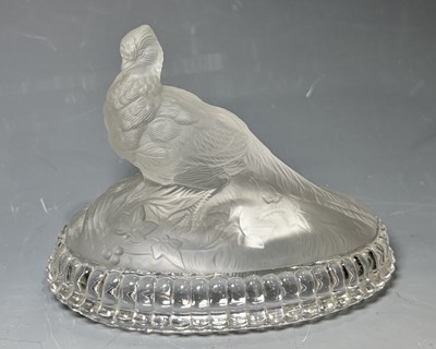 Lot 148 - Baccarat moulded pheasant paperweight, h-11cm,...