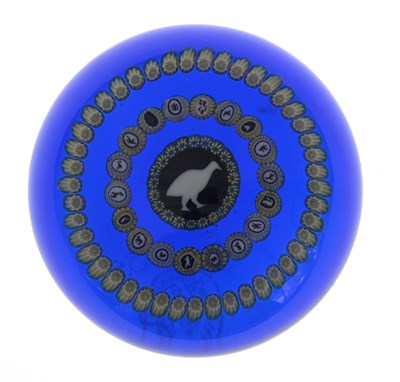 Lot 373 - Baccarat, a quail silhouette glass paperweight,...