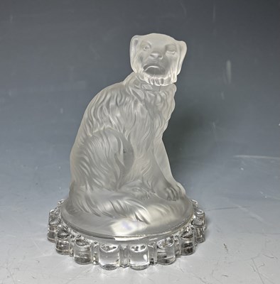 Lot 149 - Baccarat chien moulded glass paperweight, 13cm...