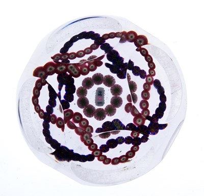 Lot 380 - Baccarat, a garland millefiori glass...