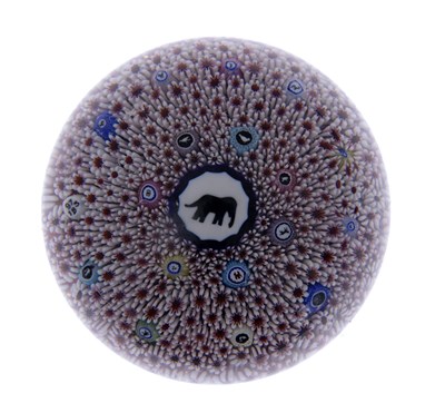 Lot 382 - Baccarat, an elephant silhouette glass...