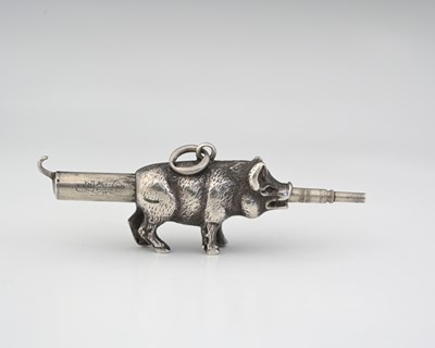 Lot 347 - Sampson Mordan, a Victorian silver novelty...