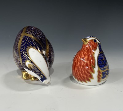 Lot 157 - Two Royal Crown Derby gold button paperweights;...