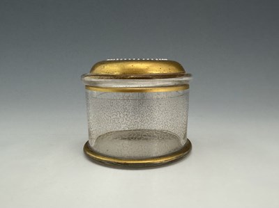 Lot 423 - A Bohemian jewelled and gilt glass box and...
