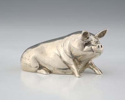 Lot 186 - An Elizabeth II cast silver model of a...