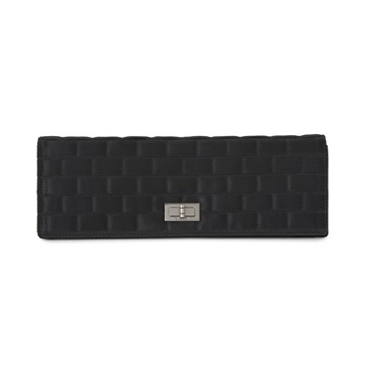Lot 341 - Chanel, a satin ribbon evening clutch bag.