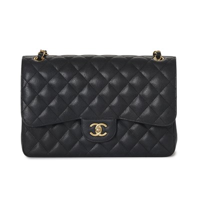 Lot 335 - Chanel, a Jumbo Classic Double Flap handbag.