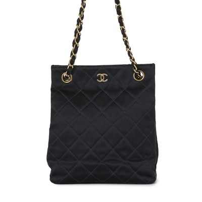Lot 340 - Chanel, a small vintage satin handbag.