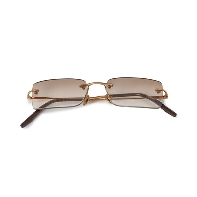 Lot 502 - Porsche Design, a pair of 18k gold sunglasses.