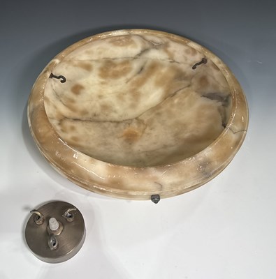 Lot 600 - A large early 20th century alabaster domed...
