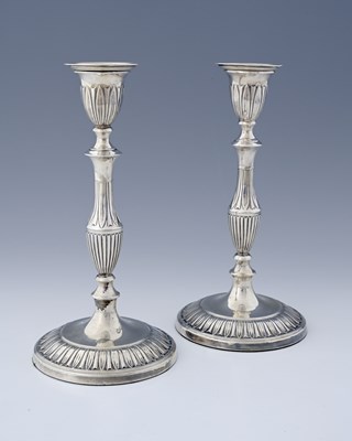 Lot 90 - A pair of George V silver neoclassical-style...