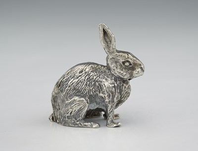 Lot 193 - An Elizabeth II silver cast model of a hare or...
