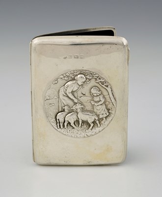 Lot 139 - An Edwardian silver card case, of rectangular...