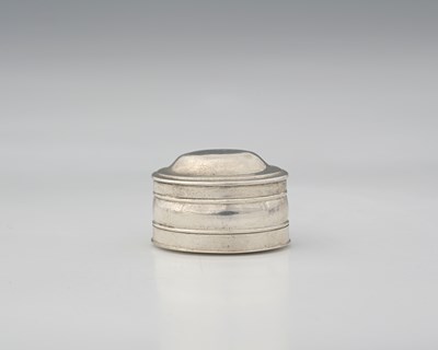 Lot 25 - A George III silver nutmeg grater, of oval...