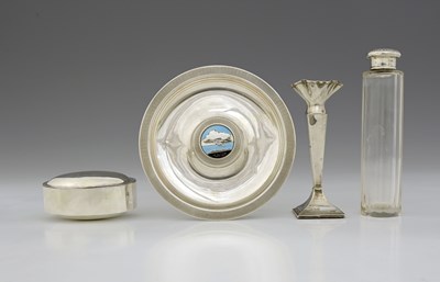 Lot 94 - A group of hallmarked silver to include a dish...