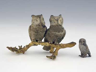 Lot 15 - A late nineteenth-century cold-painted bronze...