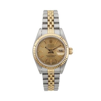 Lot 273 - Rolex, a bi-metal Oyster Perpetual Lady Datejust 26 bracelet watch