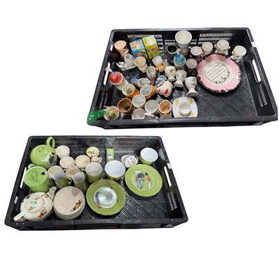 Lot 66 - A childs porcelain toy tea seat, the green...