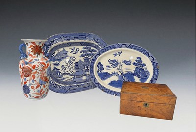 Lot 61 - A selection of ceramics and wooden box, to...