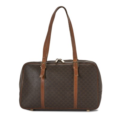 Lot 307 - Celine, a vintage macadam handbag.