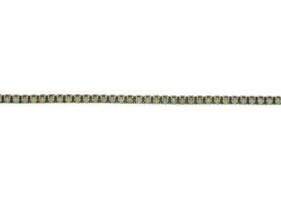 Lot 55 - An 18ct gold green diamond line bracelet